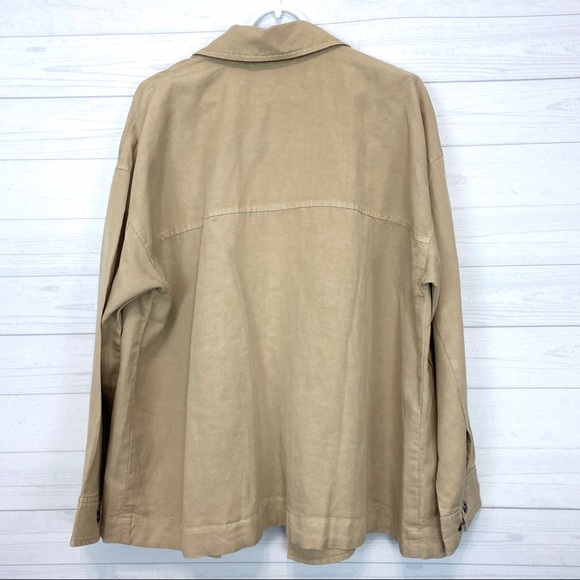 Eileen Fisher Tencel Linen Notched Collar Jacket - Picture 5 of 8